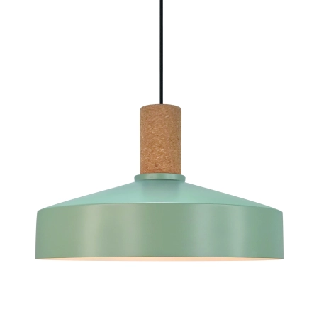 Lampa wisząca zielona z drewnianym dodatkiem Elvas NO2512033023 - Nordlux
